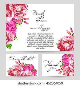 Invitation with floral background