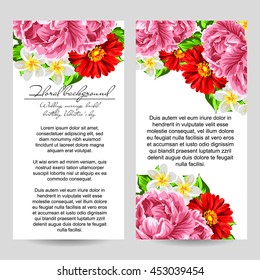 Invitation with floral background