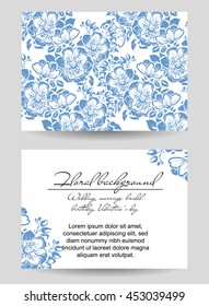 Invitation with floral background