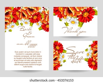 Invitation with floral background