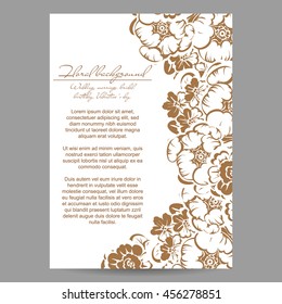 Invitation with floral background