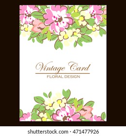 Invitation with floral background