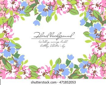 Invitation with floral background