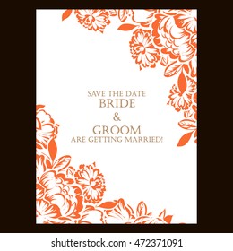 Invitation with floral background