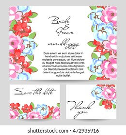 Invitation with floral background