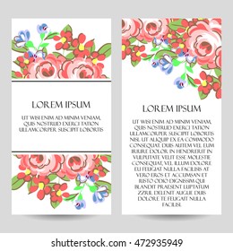 Invitation with floral background