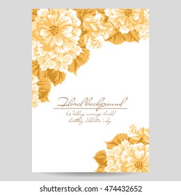 Invitation with floral background