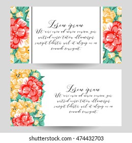 Invitation with floral background