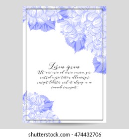 Invitation with floral background
