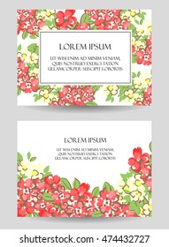 Invitation with floral background