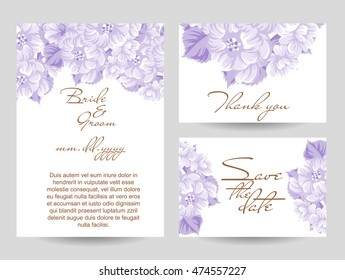 Invitation with floral background