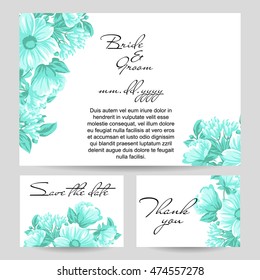 Invitation with floral background