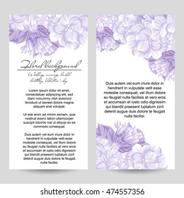 Invitation with floral background