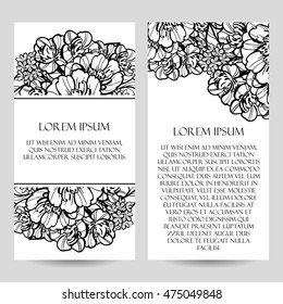 Invitation with floral background