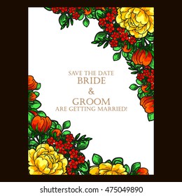 Invitation with floral background