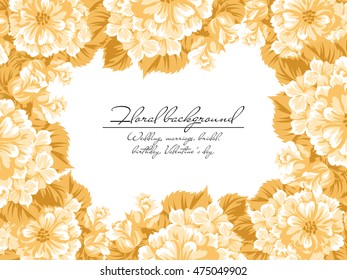 Invitation with floral background