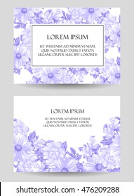 Invitation with floral background