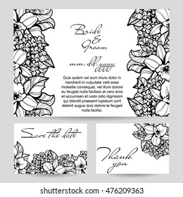 Invitation with floral background