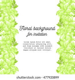 Invitation with floral background