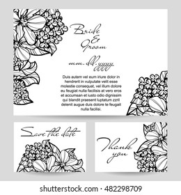 Invitation with floral background