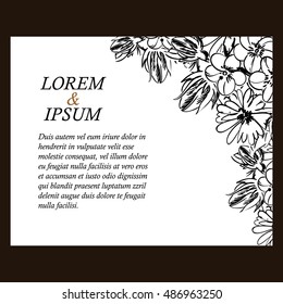 Invitation with floral background