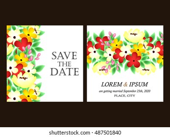 Invitation with floral background Invitation with floral background