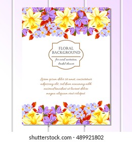 Invitation with floral background