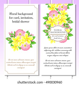 Invitation with floral background