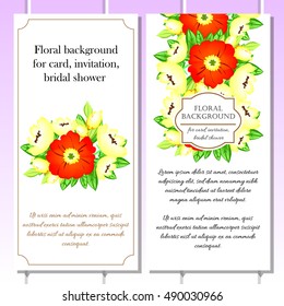 Invitation with floral background