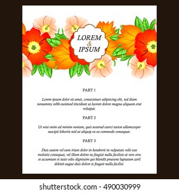 Invitation with floral background Invitation with floral background