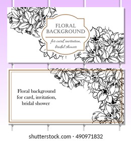 Invitation with floral background