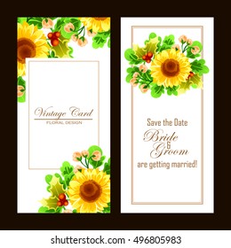 Invitation with floral background