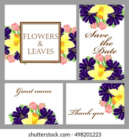Invitation with floral background Invitation with floral background