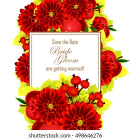Invitation with floral background