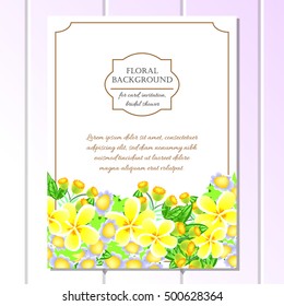 Invitation with floral background