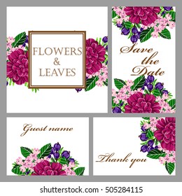 Invitation with floral background