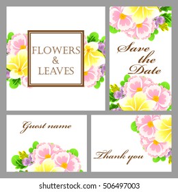 Invitation with floral background