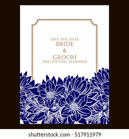 Invitation with floral background