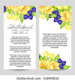 Invitation with floral background