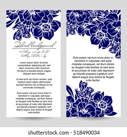 Invitation with floral background