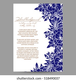 Invitation with floral background