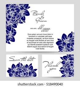 Invitation with floral background