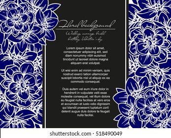 Invitation with floral background