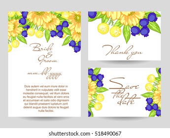 Invitation with floral background
