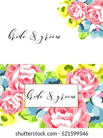 Invitation with floral background