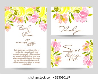 Invitation with floral background Invitation with floral background