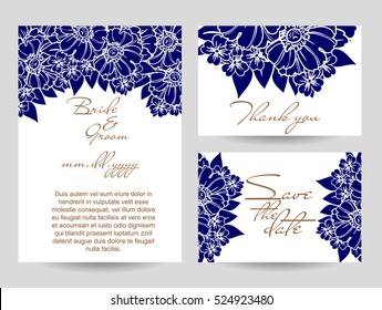 Invitation with floral background