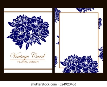 Invitation with floral background