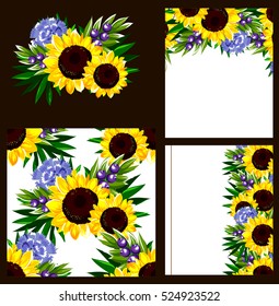 Invitation with floral background