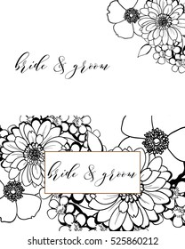 Invitation with floral background